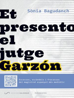 cover image of Et presento el jutge Garzón